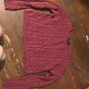 Knit crop top sweater